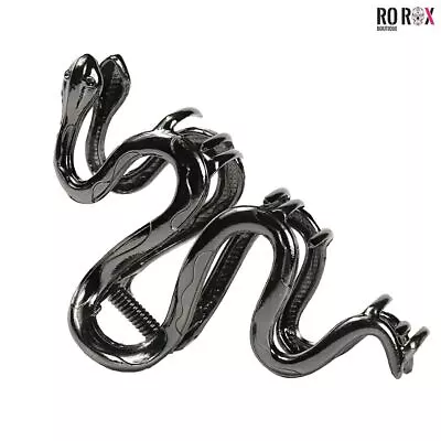 Ro Rox Metal Snake Hair Clip Claw Hair Accessory Serpent Gothic Dark Silver • $11.36