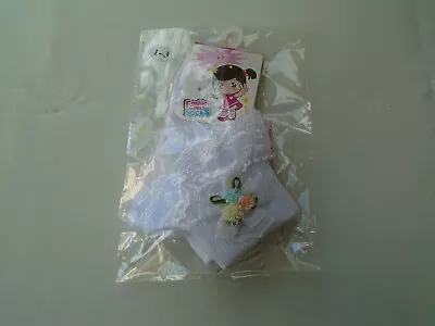 £3.75 • Buy Girls Bridesmaid Holy Communion Organza Frill White Flower Print Ankle Socks 1-3