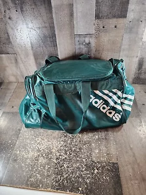 Vintage 90s Green Adidas Duffle Bag Gym Travel Retro  • $13.20