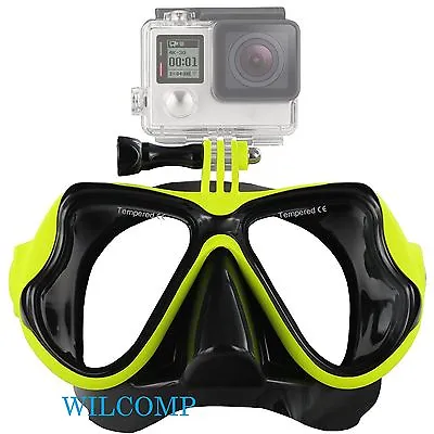 $28.45 • Buy With GoPro Bracket Liquid  Silicone Mask For Snorkelling Scuba Diving WIL-DM-GPY