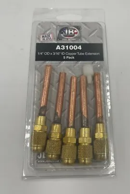JB Industries A31004 1/4 OD X 3/16 ID Copper Tube Extension 5 Pack • $17