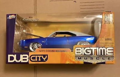 1/24 BLUE '70 DODGE CHARGER Jada Dub City Big Time Muscle Wheels By Cartelli • $24.99