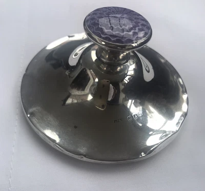 £45 • Buy Antique Sterling Silver And Guilloche Enamel Mirror, London, 1923