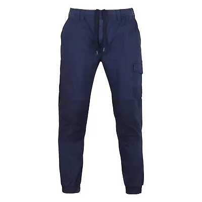 MENS Cargo Joggers Elasticated Waist Bottoms Jogging Tracksuit Sweatpant Joggers • £13.99