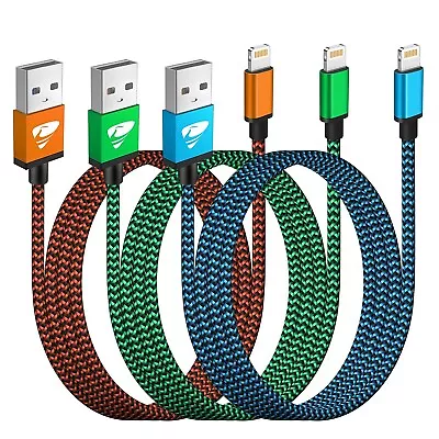 Aioneus Lightning Cable MFi Certified 3Pack 1M Lightning To USB A IPhone Charger • $20.56