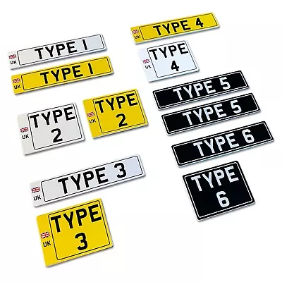 1:10 Scale UK British RC Mini Plastic Number Plate Plates Pair License Car Drift • £5.50