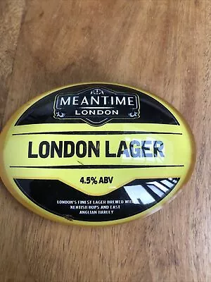 Meantime London Lager Oval Fisheye Badge Beer Pump Font • £5