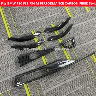 Fits BMW F30 F31 F34 M PERFORMANCE ABS Carbon Fiber Look SPORT INTERIOR TRIM LHD • $239