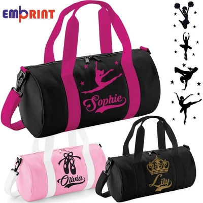 £12.45 • Buy Personalised Barrel Dance Bag Girls Glitter Kids School Gymnastics Ballet 