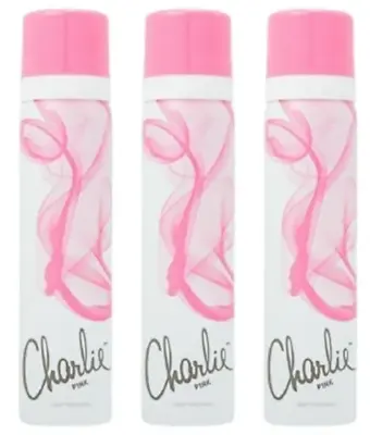 Charlie Pink Body Spray Deodorant Fragrance 75Ml - Vanilla + Tangerine Scent X 3 • £6.99