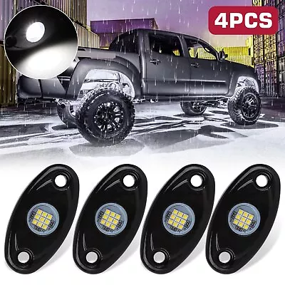 White 4 Pods CREE LED Rock Underbody Lights For JEEP Offroad Truck ATV UTV Boat • $18.48