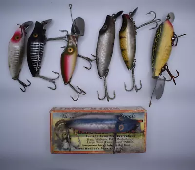 Fishing Lures Heddon River Runt And Go-Deeper Variety Total Of 7 Vintage • $50