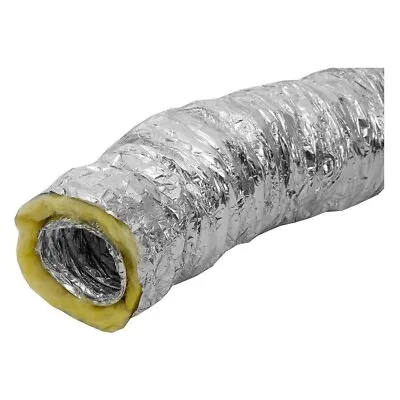 Acoustic Ducting 5m Long Flexi  Insulated Hydroponics Filter Fan Tent • £21.99