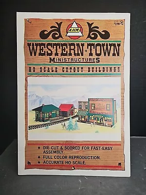  A.H.M. WESTERN TOWN Ministructures HO Scale Cutout Buildings #5680 E • $11.56