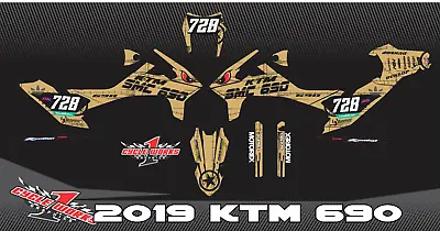 KTM 690 SMC-R Smc SUPERMOTO 19 N UP  SEMI CUSTOM GRAPHICS KIT WAR2 • $189.99