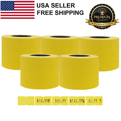 JayCo Yellow 1 Line 10000 Blank Price And Date Gun Labels For MX-5500 & Perco 1 • $20.99