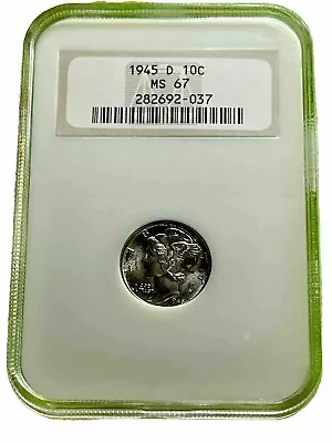 1945-D Mercury Dime CERTIFIED NGC MS 67 Full Bands Silver 10c • $74.99