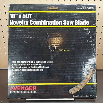£15.85 • Buy Avenger 10028 10 Inch 50t 5/8  Arbor Novelty Combination Saw Blade 