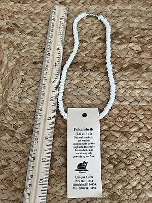 Surfer Sam’s Puka Shell Necklace Vintage New From Honolulu Hawaii 16 Inches • $19.99