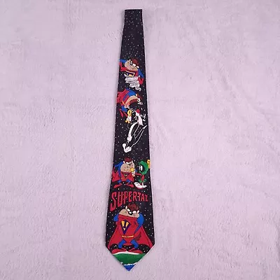 Vintage Looney Tunes Mania Neck Tie 1993 Super Taz W Marvin Tweety Sylvester • $5.99