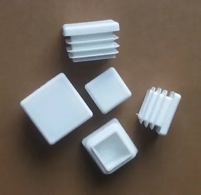 £3.36 • Buy  Square Plastic End Caps Blanking Plugs Tube Pipe Box Section Inserts / White