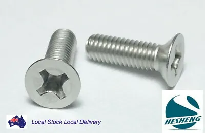 M4 M5 M6 Phillips Screw Countersunk Flat Head Stainless Steel Bolt 304 G304 • $3.80