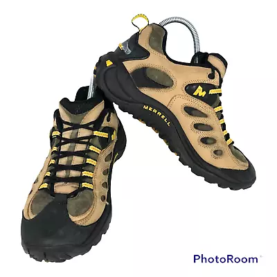 Merrell Mens Reflex Birch Yellow Hiking Shoes 10497 Size 7.5 Low Top Performance • $39.99