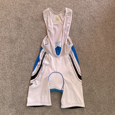 £19.99 • Buy White Cycling Bib Shorts Vest Size M Mens Lycra     H