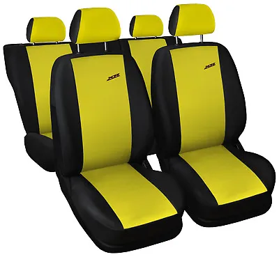 Car Seat Covers Fit Daewoo Matiz - XR Black/yellow Sport Style Full Set • $49.79