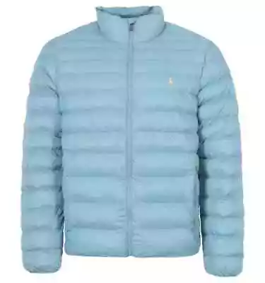 $228 Polo Ralph Lauren Mens Water Repellent Down Puffer Jacket Blue Size M • $169.98