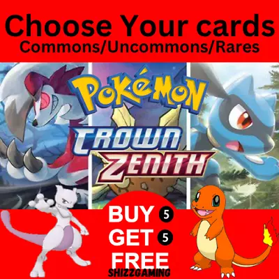 Pokémon TCG Crown Zenith /159 -  Common/Uncommon/Rare Choose Your Cards • £0.99