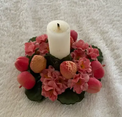 Delightful Candle Ring Decoration 'Flowers And Fruits’ For 1 Ins Diameter Candle • £2.99