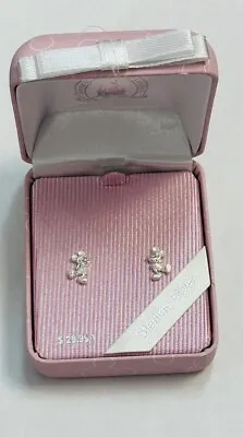 .925 Sterling Silver Earrings Mickey Mouse Disney Park Small Stud Post Gift Box • $18.95