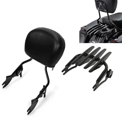 $105 • Buy Black Backrest Sissy Bar & Stealth Rack For 09-23 Harley Road Glide Street Glide