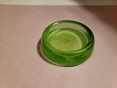 Vintage Hazel Atlas Green Glass Furniture Coaster Floor Protector • $9.99