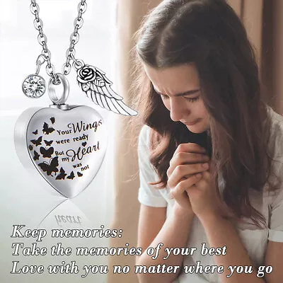 Wings Pendant Angel Heart  Fashion Necklace For Gift 100% 925 Sterling Silver • $9.61