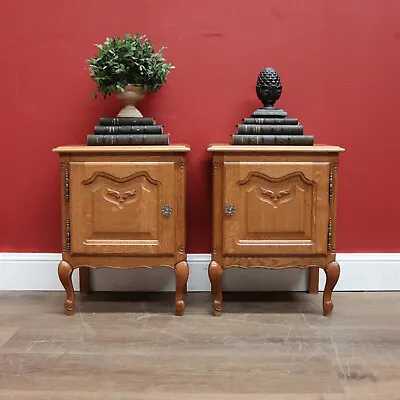 Pair Of Vintage French Bedside Cabinets Or Bedside Tables Lamp Tables. • $795