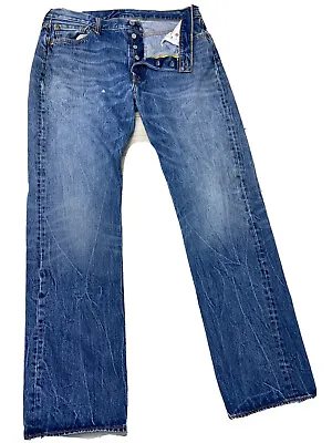 Levi's Mens Original 501 0193 Stonewash Button Fly Straight Denim Jeans Sz 36x34 • $28.88