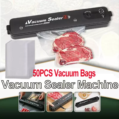 Vacuum Sealer Machine Strong Suction For Keep Meat Snacks Fruits Grains Fresh PT • $19.54