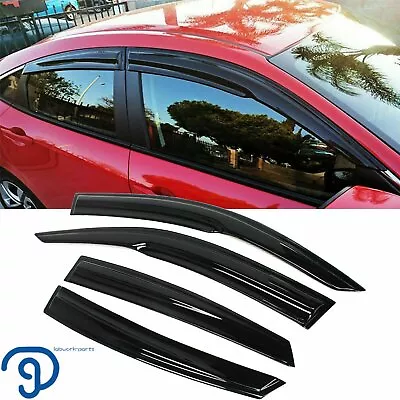 Window Vent Visors For 2016-2020 Honda Civic Sedan Mugen Style Black Tinted • $24.99