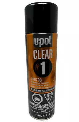1 Can Of U-POL Premium Aerosols: Clear #1 High Gloss Clearcoat 15oz UPL-UP0796 • $29.98