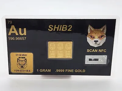 SHIB2 Gold Bar GR Bar Gold Bullion Precious Metal .9999 Gold SHIBA INU .9999 • $129.99
