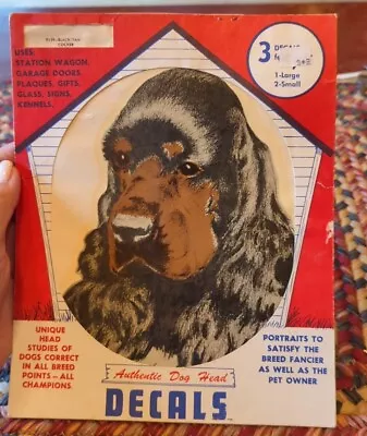 Vintage Black Tan Cocker Spaniel 1971 Dog Art Decal By D.K. Dennis RARE!! • $20