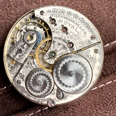 Waltham Grade Royal 16S 17J Fogg Tadpole Regulator Pocket Watch Movement • $75