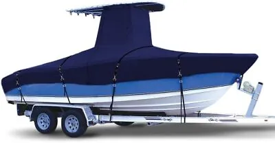 26-28ft Heavy Duty Center Console T-Top Roof Boat Cover Storages Waterproof • $304.49