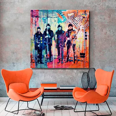 The Beatles Print On Stretched Canvas Prints  Abstract Artwork Decor Art • $72.45