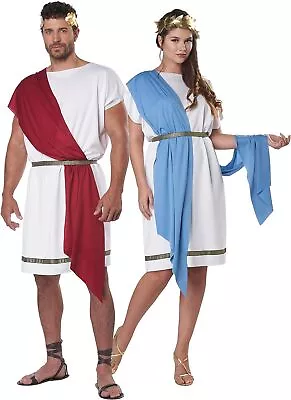 Party Toga Roman Greek Unisex God Goddess Fancy Dress Up Halloween Adult Costume • $35.95