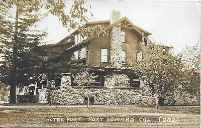 RPPC Of Hotel Fort – Fort Seward California 1915 – Pan Pacific Expo Cancel • $29.75