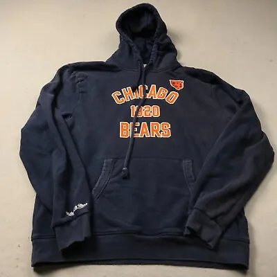 Chicago Bears Hoodie Mens Large Blue Sweatshirt Mitchell And Ness NFL Logo • $15