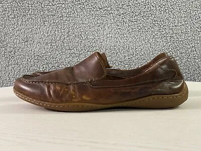 Born Shoes Mens Size 10.5 Brown Leather Casual Slip On Driving Moccasin Loafers • $29.99